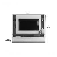 Painel Home Bilbao 2024 P- Tvs Até 70 3 Portas E Prateleiras P- Itens - Jequitiba-off White