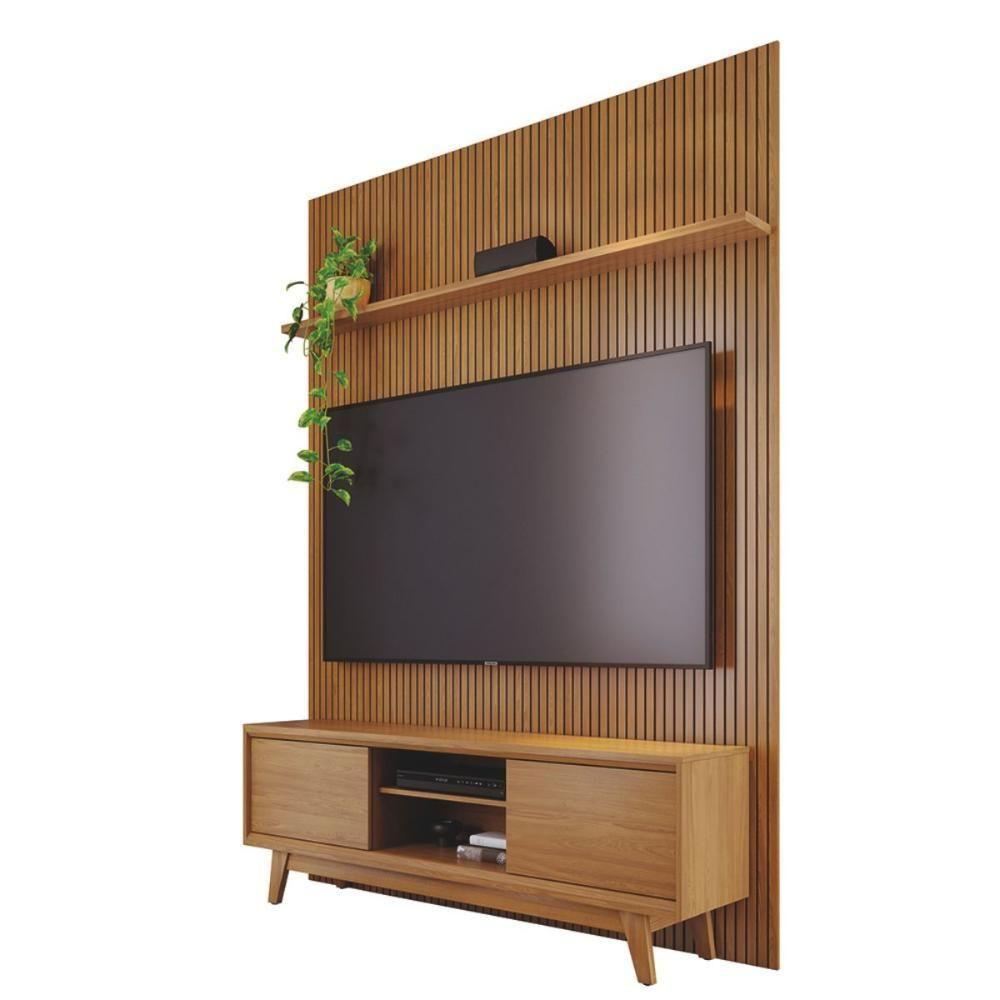 Kit Milo Painel E Rack Com Painel Cumaru - 2