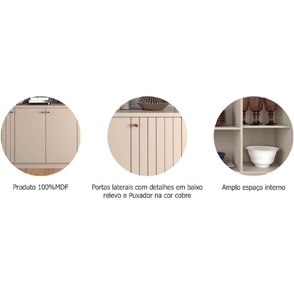 Buffet de Sala Jantar  Lia 4 Portas Off White - Cimol - 2