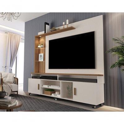 Home Para Tvs Até 65 Ocean Off White E Canela Carmolar