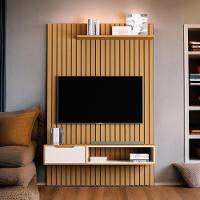 Home Para Tvs 60 Tucumã Ripado 1.4 Nature Jb Móveis - 1