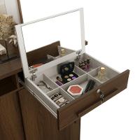 Cômoda Max 2020 2 Portas C- Gaveteiro Suporte P- Cabide Calçados E Maquiagem - Imbuia - 2