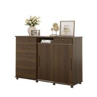 Cômoda Max 2020 2 Portas C- Gaveteiro Suporte P- Cabide Calçados E Maquiagem - Imbuia - 3