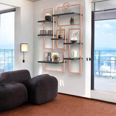 Conjunto 7 Prateleiras Industrial Preto-cobre - Pleno