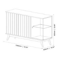 Buffet Ripado Com Prateleira Açaí 03 Portas Pérola Jb Móveis - 3