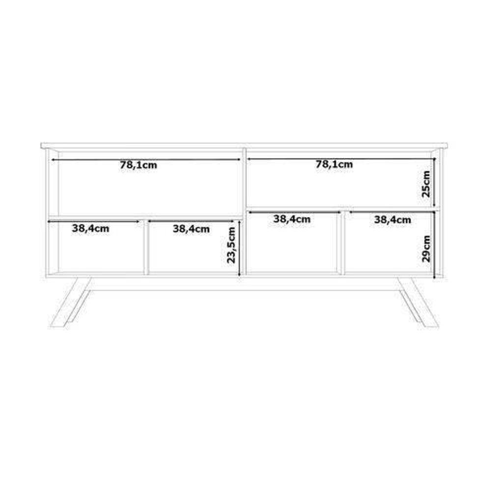Buffet Moderno Atlanta Off White E Madeira Tebarrot - 3