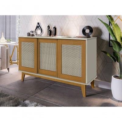 Buffet Detroit 3 Portas Off-white - Madeira - Tebarrot
