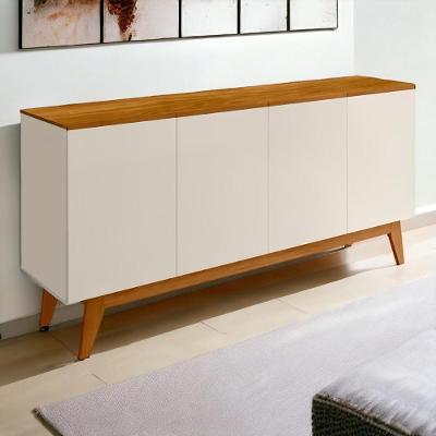 Buffet Ares Lux 04 Portas Off White E Nature Tebarrot
