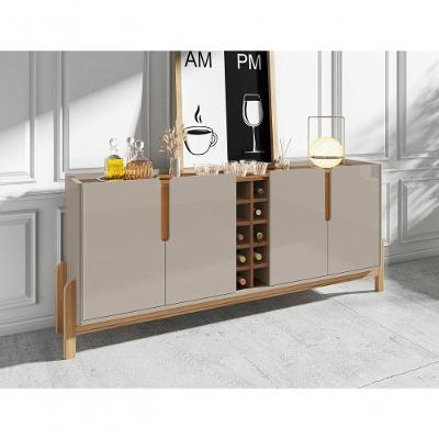 Buffet 4 Portas C- Prateleiras Lizz 1,90 Off-white-cedro