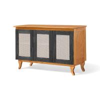 Buffet 03 Portas Deltan 103 Imbuia E Preto Atraente - 2