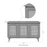 Buffet 03 Portas Deltan 103 Imbuia E Preto Atraente - 3