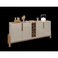 Buffet 4 Portas C- Prateleiras Luna 1,90 Off-white-cedro - 2