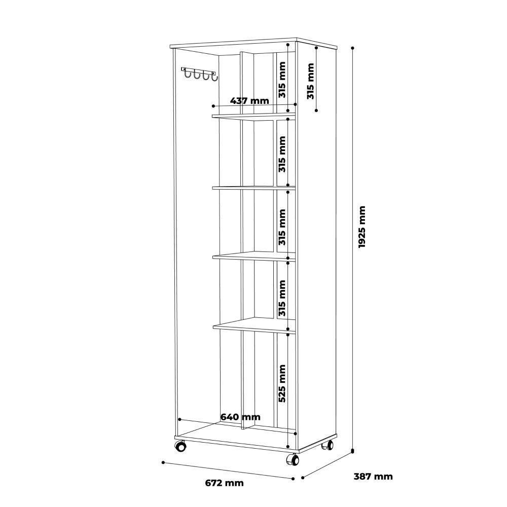 Armário Multiuso Napoles Lavanderia 02 Portas Branco - 3