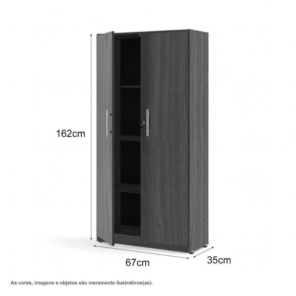 Armário Multiuso 02 Portas Light Branco - 3