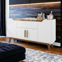 Aparador Com Portas Future Branco E Cinamomo Bechara - 1