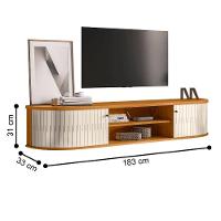 Rack Suspenso Com Design Contemporâneo Algarve Cinamomo-off-white - 2