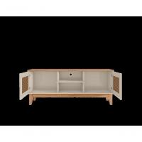 Rack Safira 1,35m 2 Portas E Nicho Central C- Prateleira Off White-noce - 3