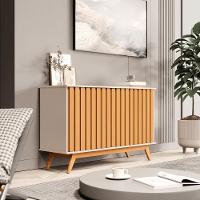 Balcao Buffet 3 Portas Ripado 1,36 Juçara Off White Nature - 1