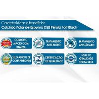 Cama Box Casal: Colchão Espuma Polar D28 Pérola + Base CRC Rústico Black(138x188)