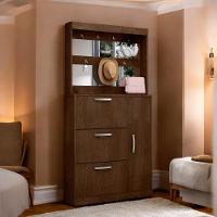 Sapateira Com Espelheira Porta-objetos Randi Malbec - 1