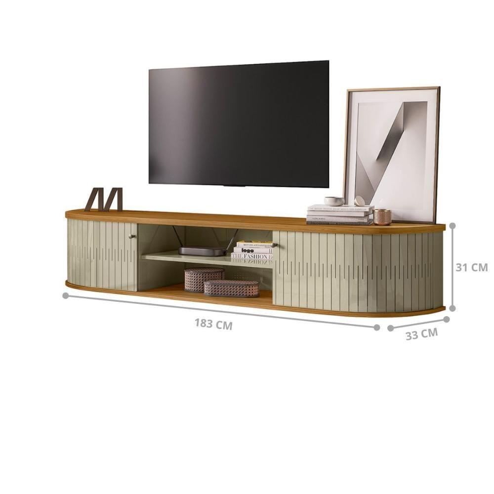 Rack Suspenso Com Design Contemporâneo Siena Cumaru-opala - 3