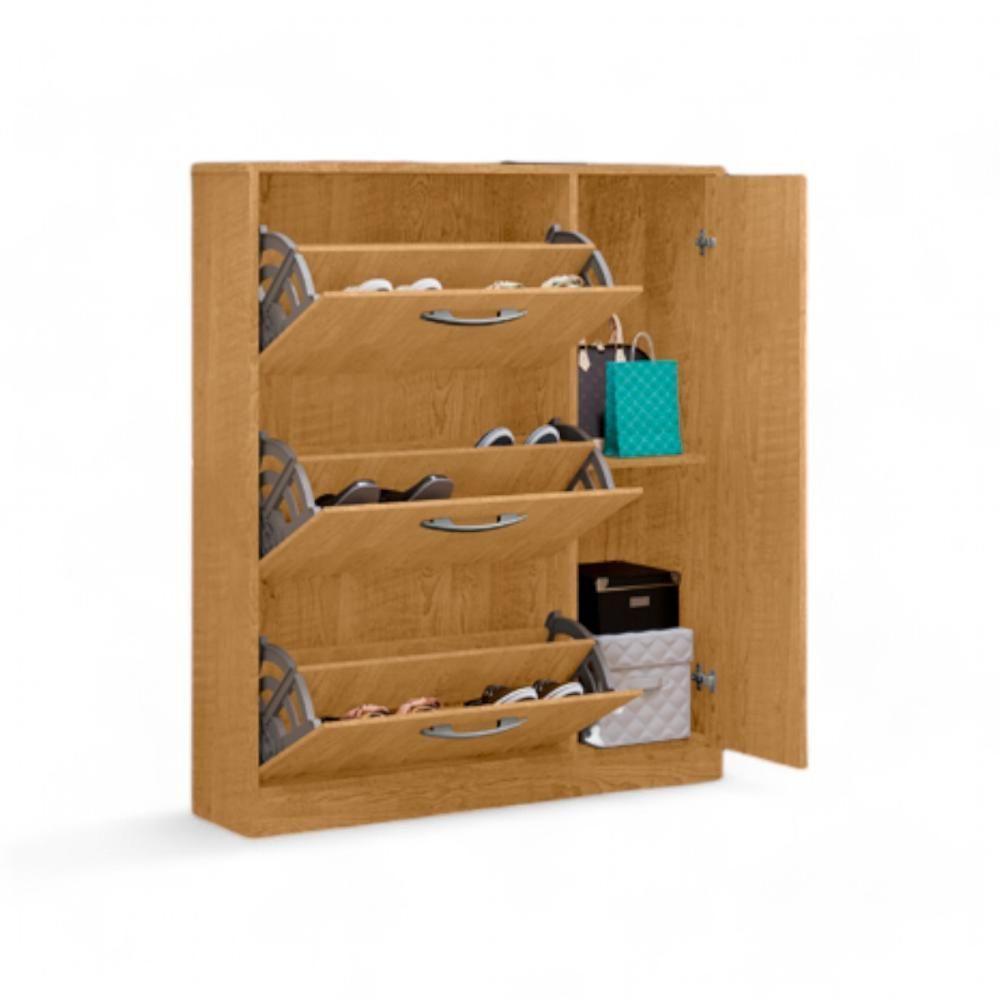 Sapateira Com 03 Gavetas E 01 Porta Manu Naturalle - 2