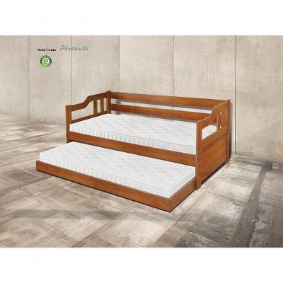 Sofá Cama Castanho Em Madeira Maciça Pinus - Atraente