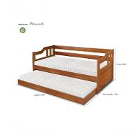 Sofá Cama Castanho Em Madeira Maciça Pinus - Atraente - 2