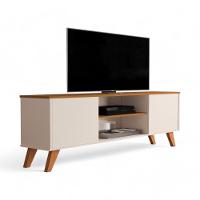 Rack Com Prateleiras Helena Off White E Ypê Sal Movelaria - 2