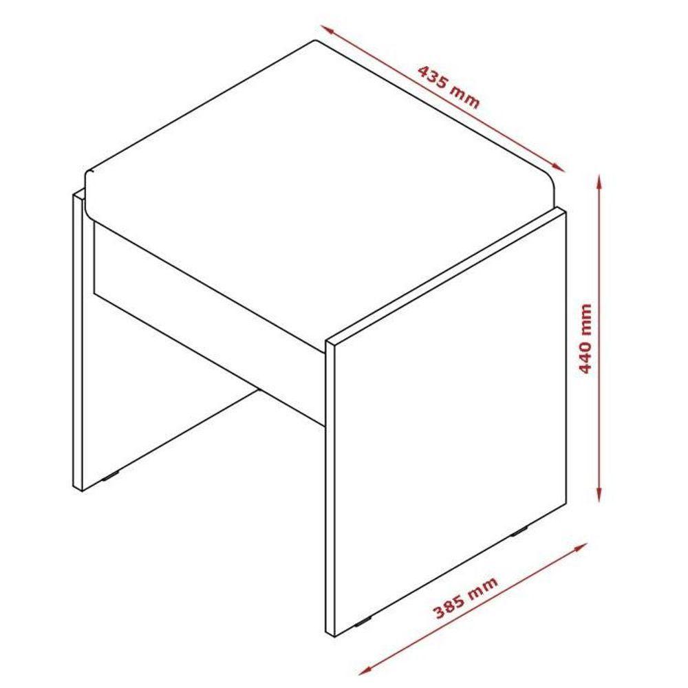 Penteadeira Com Espelho E Leds Eloá Off White Com Banqueta Patrimar - 4