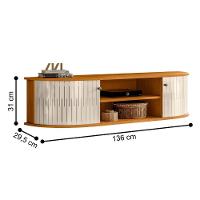 Rack Suspenso Moderno Modena Cinamomo-off-white - 2