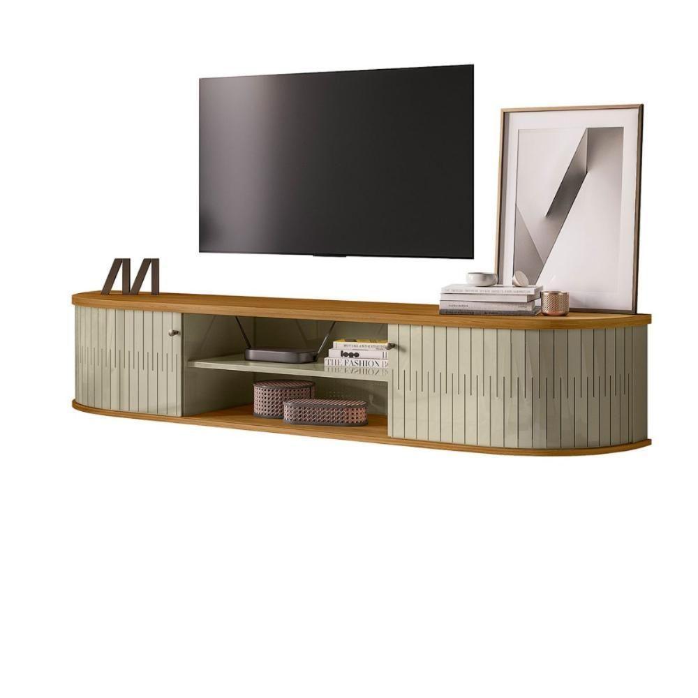 Rack Suspenso Com Design Contemporâneo Algarve Cumaru-opala - 2