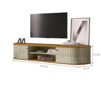 Rack Suspenso Com Design Contemporâneo Algarve Cumaru-opala - 3