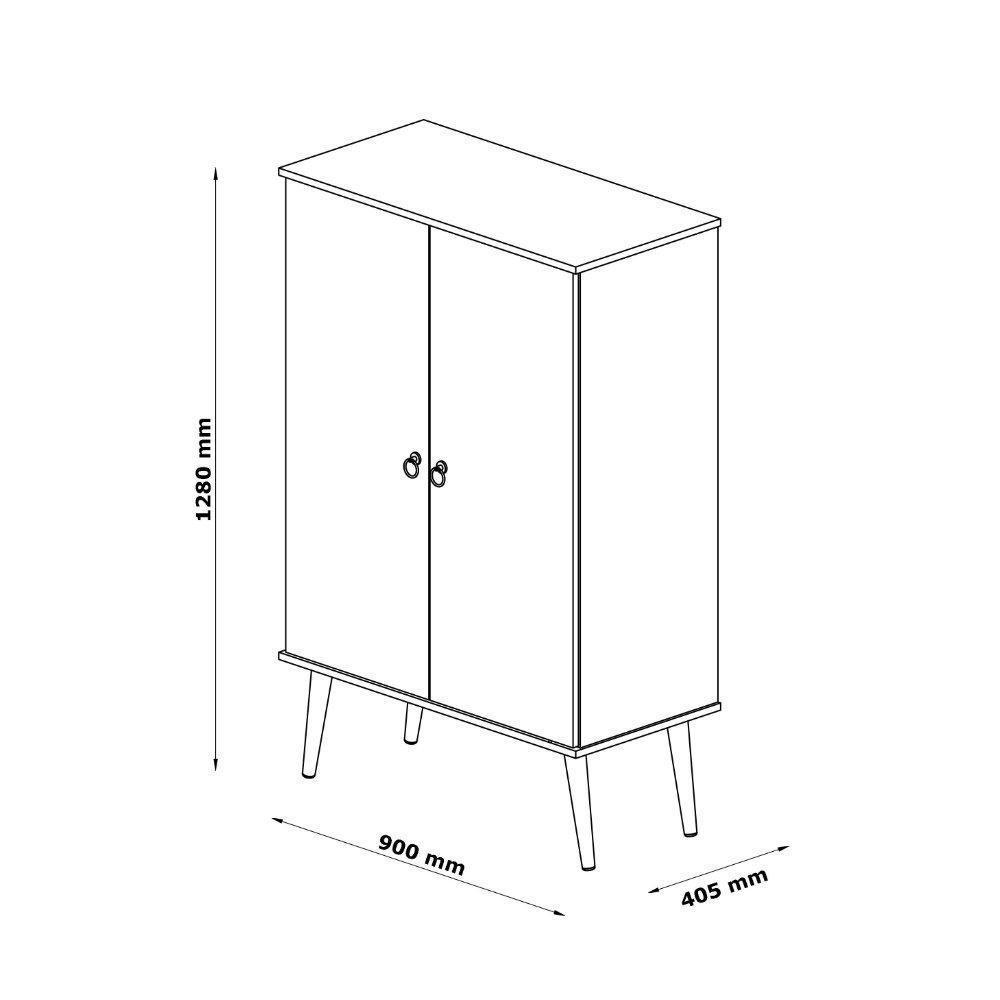 Sapateira 02 Portas Com Divisórias Spazio Branco - Patrimar - 4