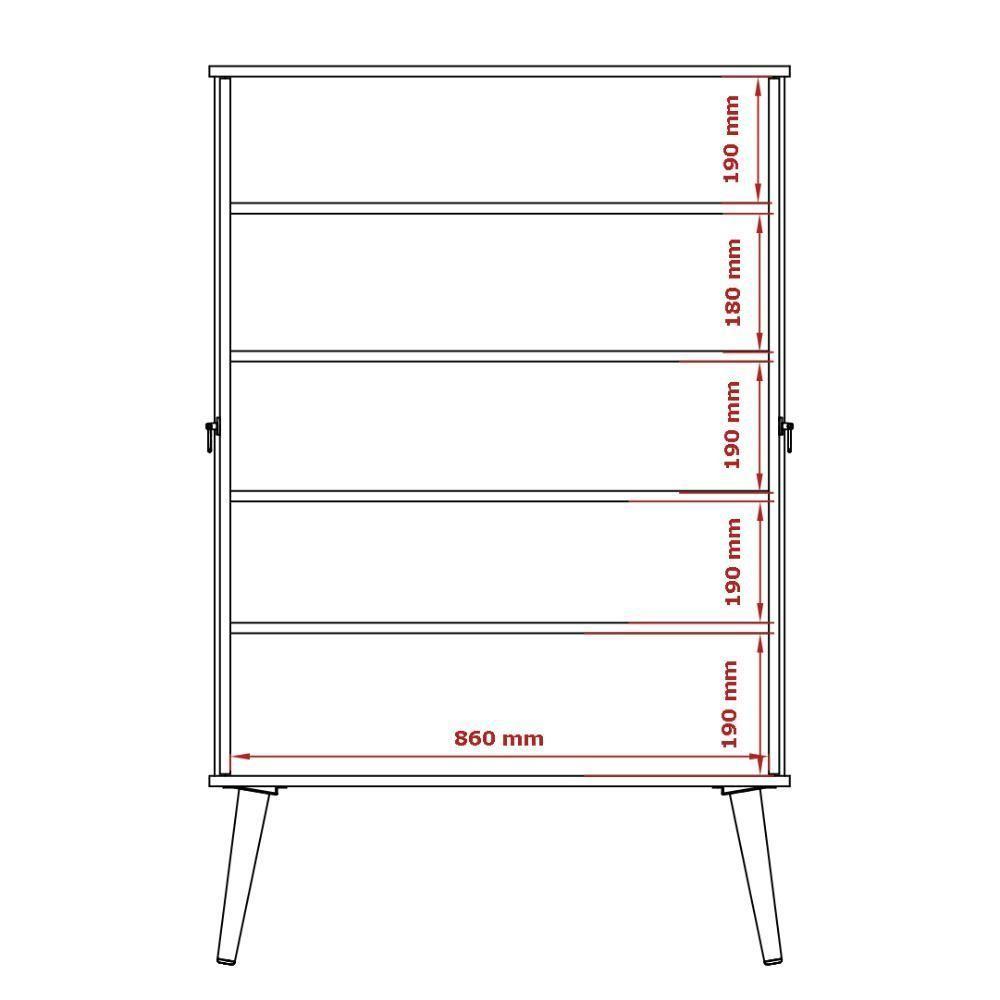 Sapateira 02 Portas Com Divisórias Spazio Branco - Patrimar - 5