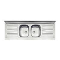 Pia De Apoio Tramontina 2c 34 Em Aço 160 X 60 Cm Perfecta - 1