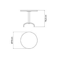 Mesa Geo Tramontina Gama Redonda Summa Grafite Pernas Em Aço - 6
