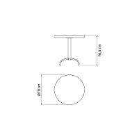 Mesa Geo Tramontina Gama Redonda Summa Grafite Pernas Em Aço - 7