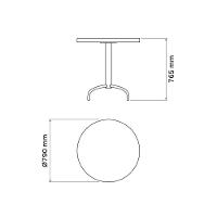 Mesa Geo Tramontina Gama Redonda Summa Grafite Pernas Em Aço - 8