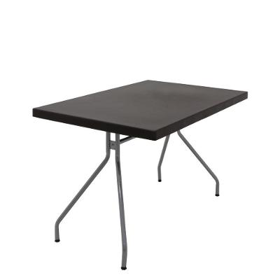 Mesa Geo Tramontina Kapa Summa Marrom Base Em Aço Carbono