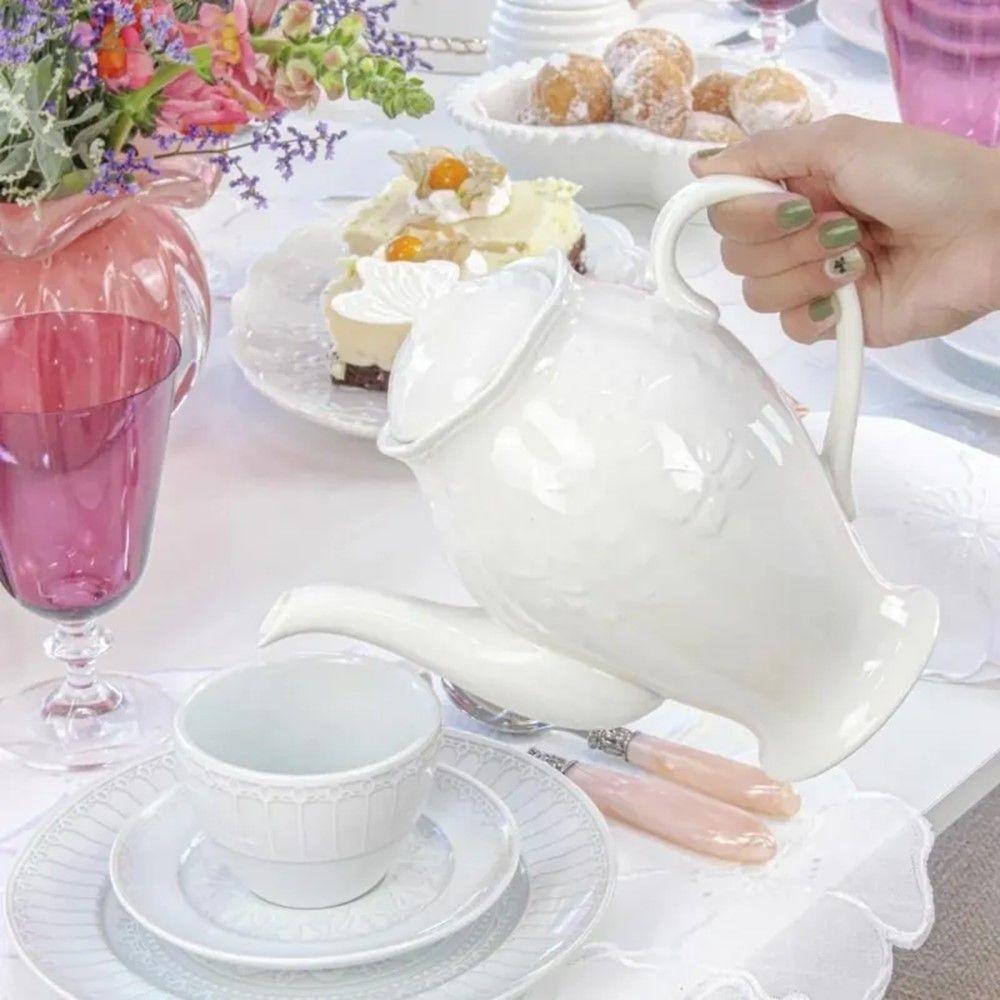 Bule De Porcelana New Bone Flower Borboletas 1l Lyor - 6