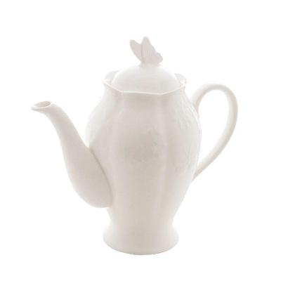 Bule De Porcelana New Bone Flower Borboletas 1l Lyor
