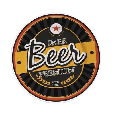 Prato Sobremesa Cerâmica Alleanza Cerveja Happy Hour Beer Preto 2ª Linha