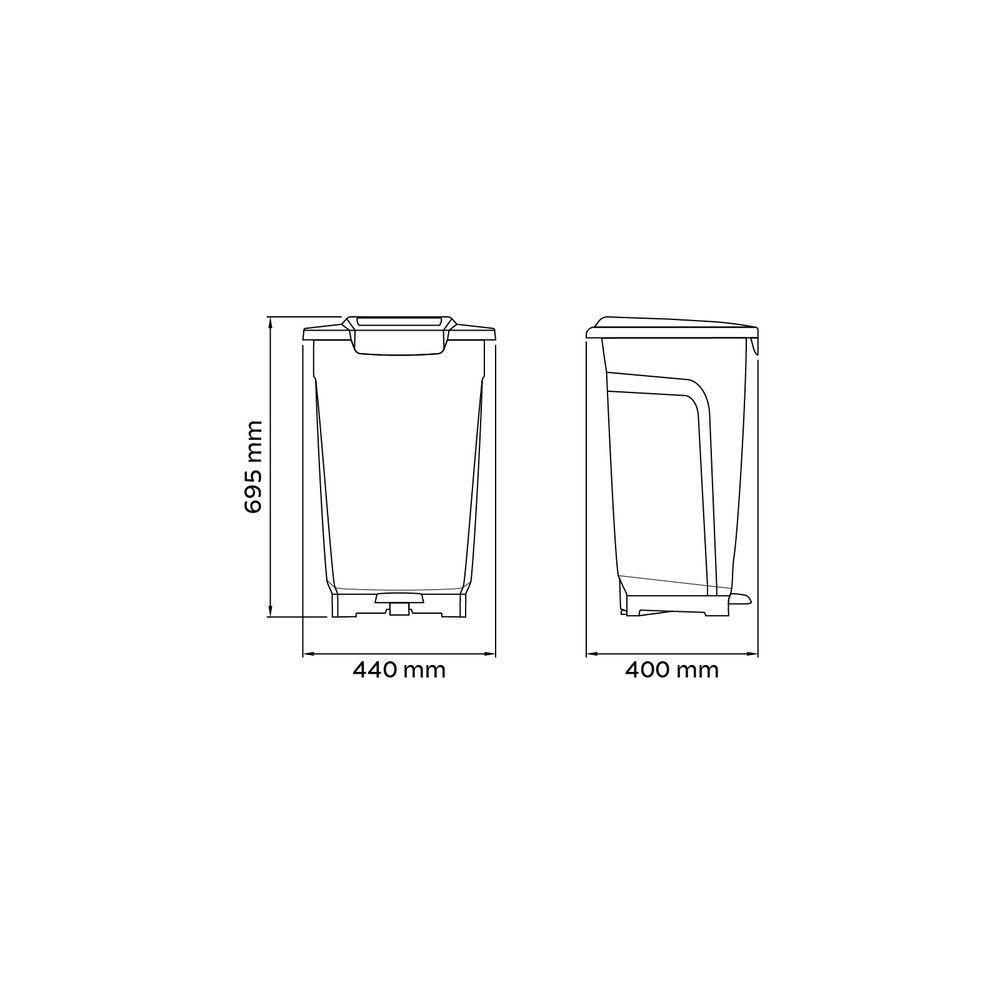 Lixeira Tramontina T-force Coleta Seletiva Vidro Em Polipropileno Verde 50 L - 3