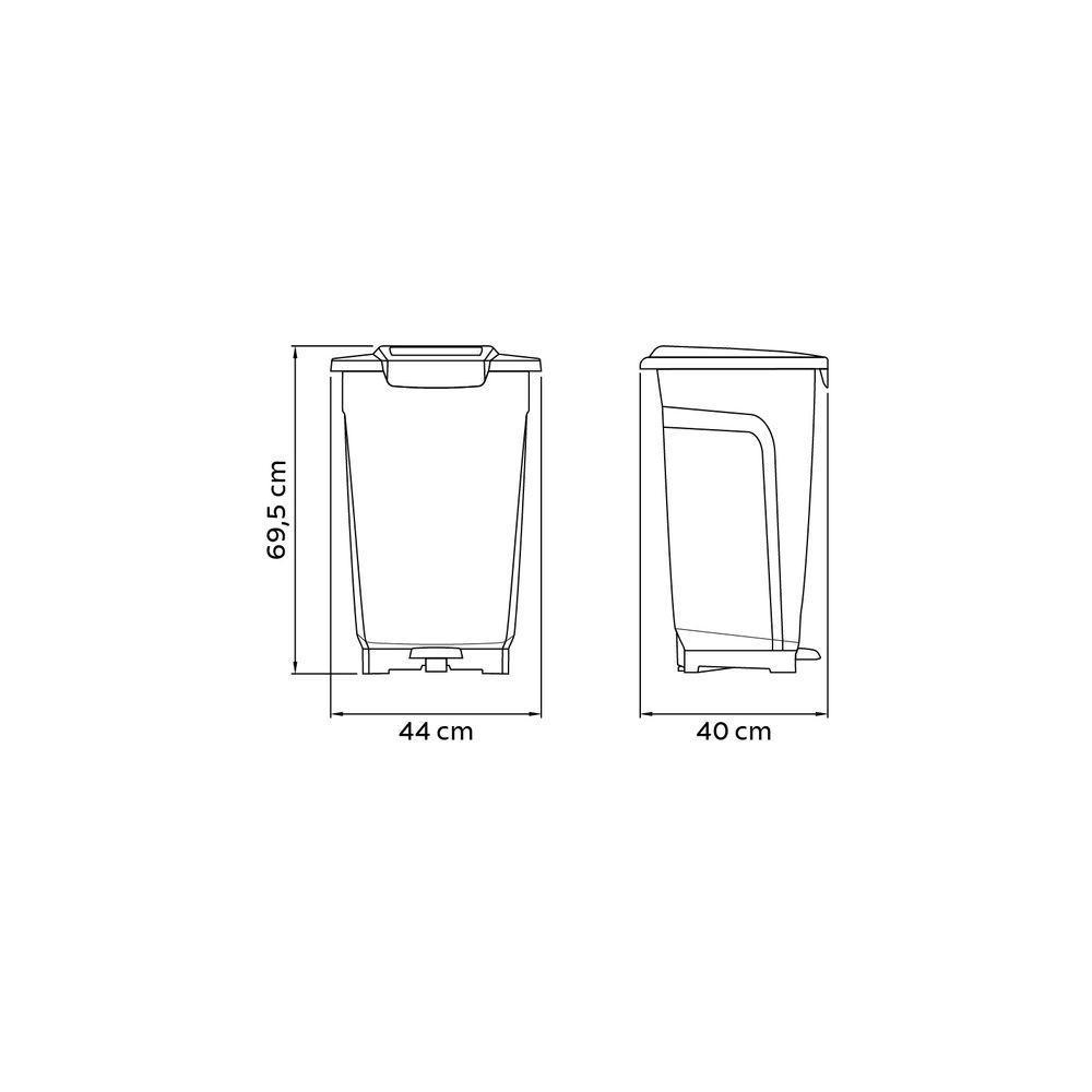 Lixeira Tramontina T-force Coleta Seletiva Vidro Em Polipropileno Verde 50 L - 8
