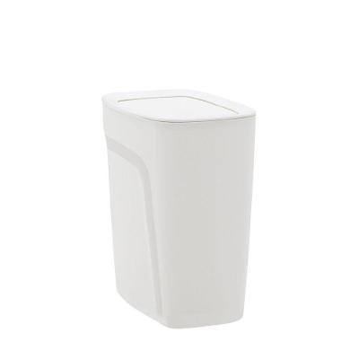 Lixeira Tramontina Compact Em Polipropileno Branco Com Tampa Basculante 8,5 L