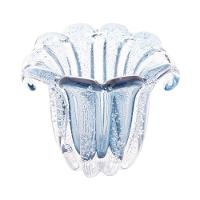 Vaso De Vidro Murano Italy Azul Lyor 13x11x10cm - 6