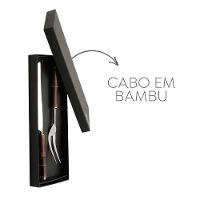 Conjunto 2 Peças Faca E Garfo Aço Inox Para Assado Com Cabo Em Bambu Wolff - 3
