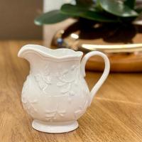 Jarra De Leite Leiteira Porcelana New Bone Butterfly Flower Suco Molhos 250ml Lyor - 5