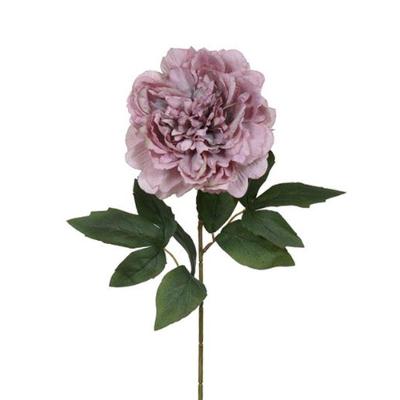 Planta Artificial Haste Peonia Lílás Purpura Permanente 66cm Florarte